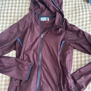 Athleta Maroon Windbreaker Jacket